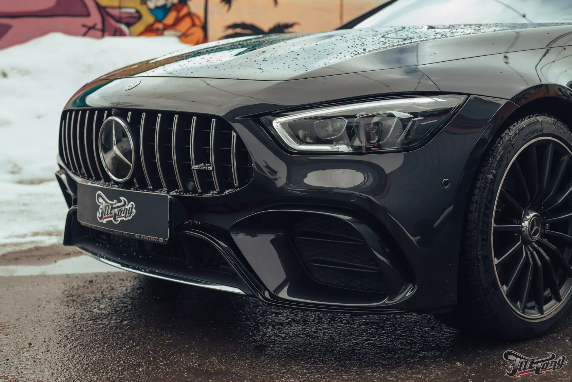 Mercedes-AMG GT 4 Door. Окрас бампера
